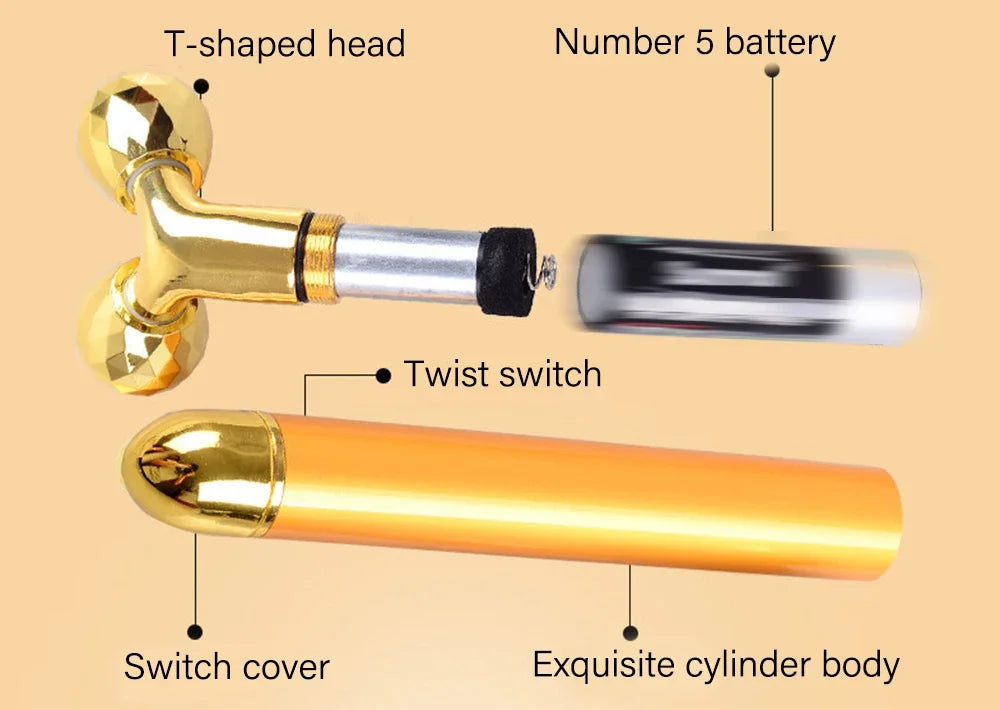 Electric Roller Beauty Bar Vibrating Facial Roller Massager Anti-Wrinkle Skin Care Roller Face Massager Lift Slimming Tool