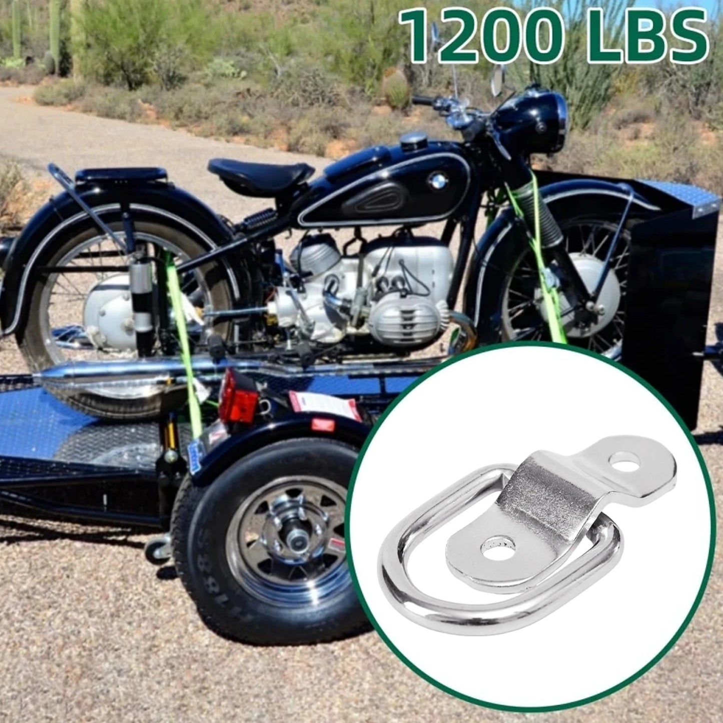 D Ring Tie Down Anchor Hook for Cargo Securing on Car Trucks Trailers Heavy Duty Metal Pull Ring Easy Surface Mount Fixing Point