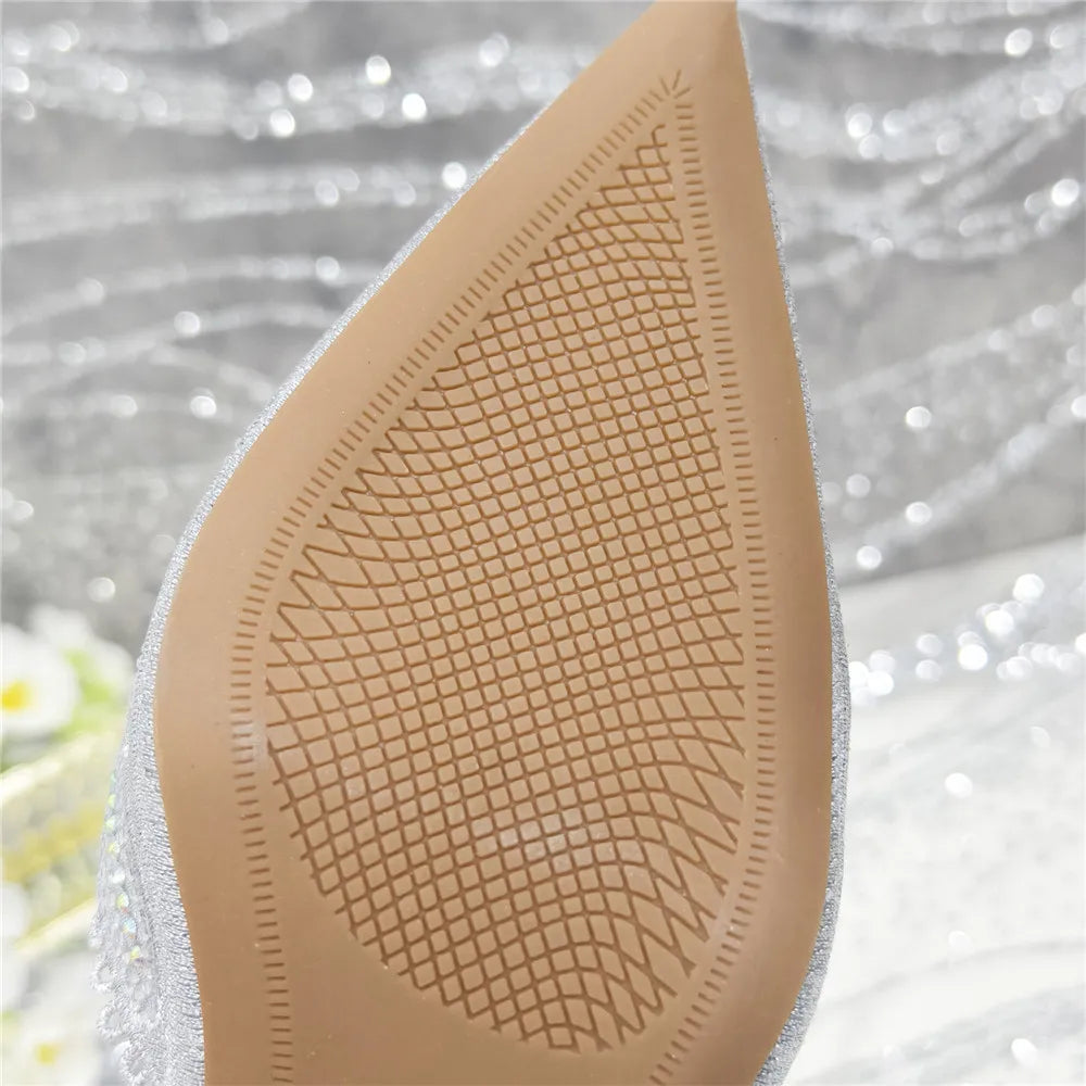 High Quality African Wedding Shoes Summer Sandals for Wedding 2025 Sexy Pumps Rhinestone Fashion Women Wedding Shoes