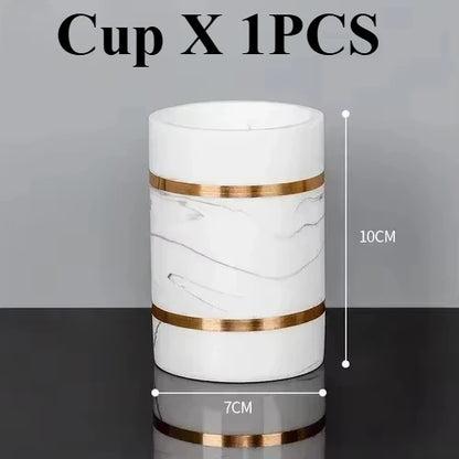 1pcs Resin Light Luxury Bathroom Wash Tray Hotel Bathroom Bathroom Wash Table Toothbrush Shelf Decoration  Toilet Accessories