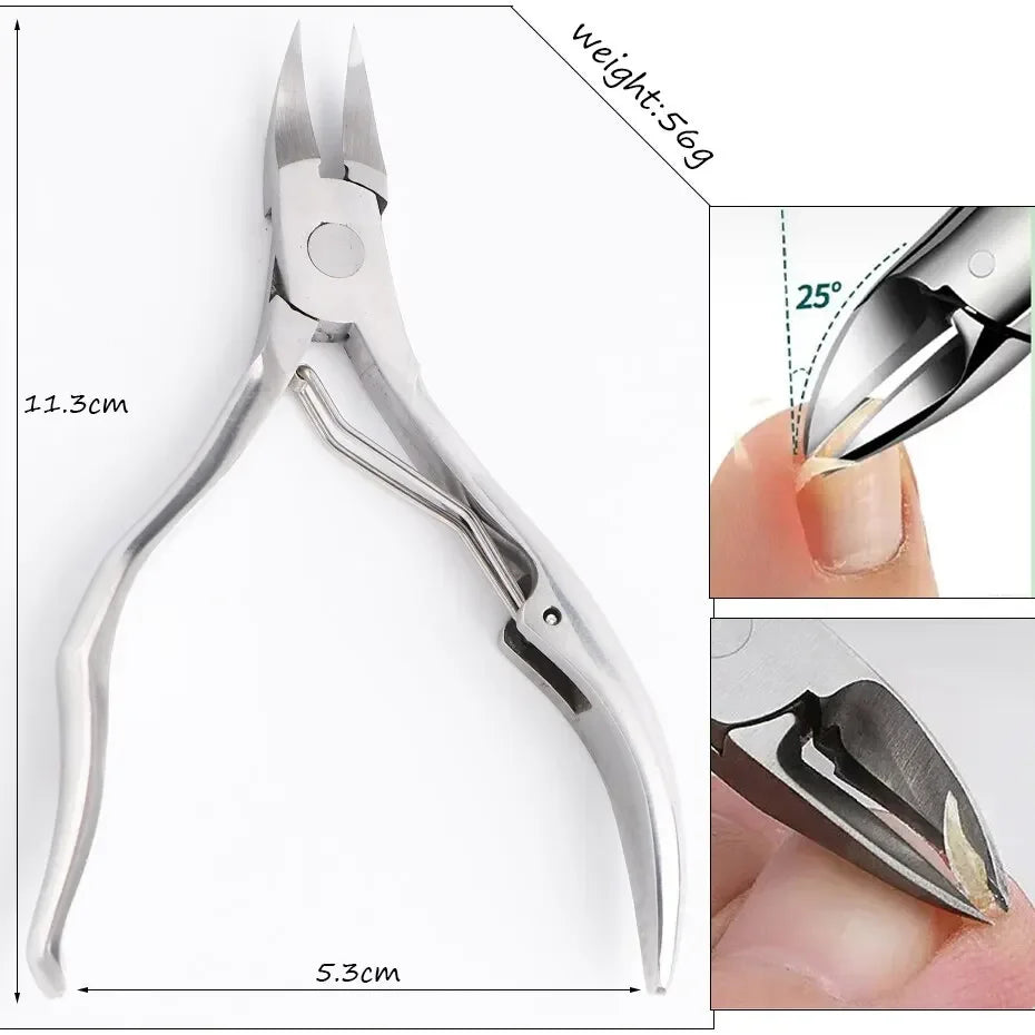 Nail Scissors Cuticle Clipper Manicure Nippers Dead Skin Remover Stainless Steel Pedicure Tool Trimmers Eagle Beak Plier