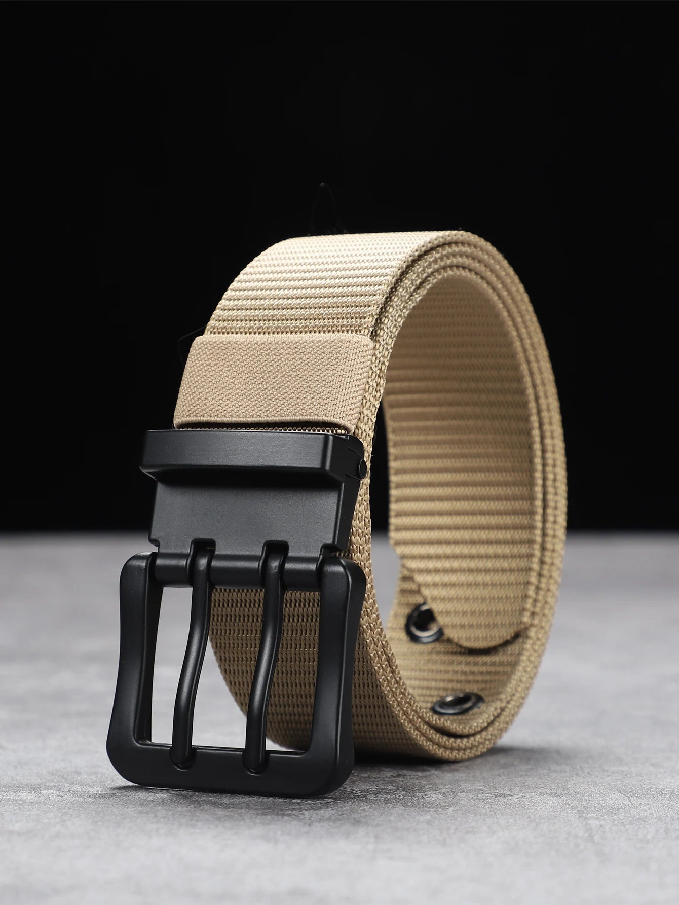 Lengthened needle buckle canvas belt belt man belt simple business students younger belt women with fat cloth belt