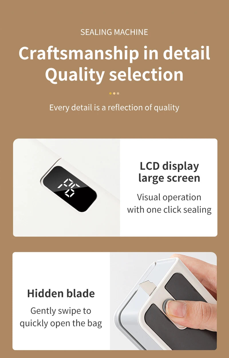 Mini Bag Sealer Plastic Bag Heat Sealer Plastic Bag Sealing Machine USB Rechargeable Portable Package Bags Sealer