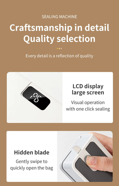 Mini Bag Sealer Plastic Bag Heat Sealer Plastic Bag Sealing Machine USB Rechargeable Portable Package Bags Sealer