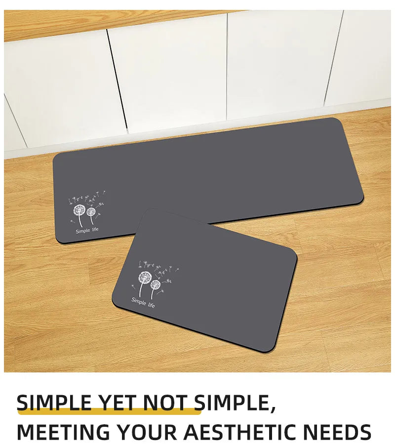 New Slip Absorbent Kitchen Mat Quick Drying Living Room Carpet High Quality Absorbent Anti Fall Rugs Anti Oil Stain Floor Mats