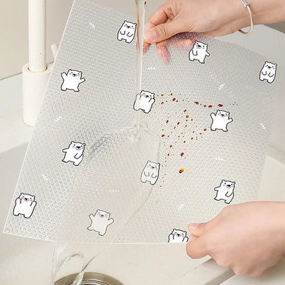 1 Roll Daisy Shelf Liner For Kitchen Cabinets EVA Waterproof Fridge Drawer Pad Cupboard Mat Easy Placemats Non-Adhesive Non-slip