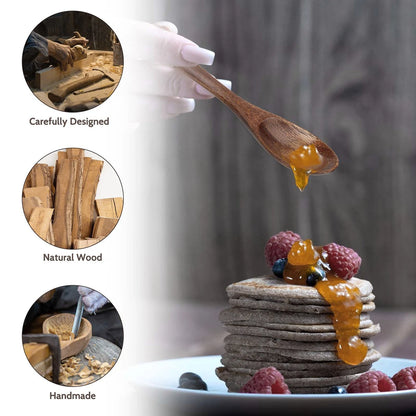 4pcs Small Wooden Spoon Stirring Spoon For Tea Honey Spoon For Coffee Tea Condiments Mini Dessert Spoon Wooden Spoon