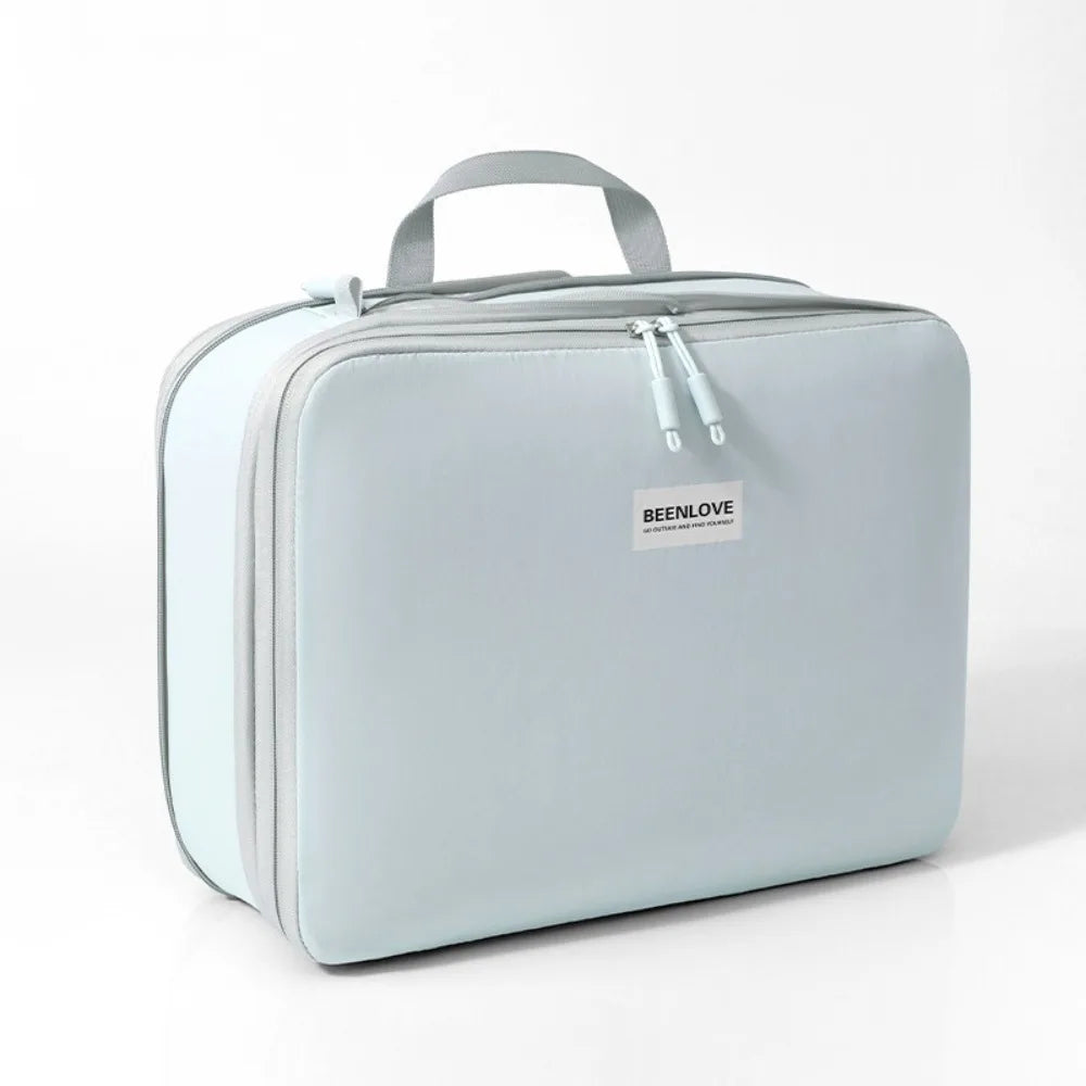 Large Capacity Compression Packing Cube with Carry Handle Waterproof Clothes Storage Bag Dustproof Handheld