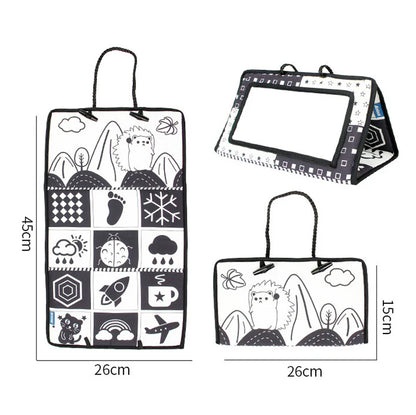 Baby Mirror Tummy Time Toys Black And White For Babies Montessori Development Crawl Toys Contrast Newborn Baby Activity Mirror