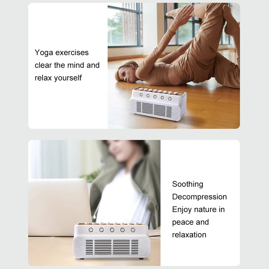 Wireless Bluetooth Speaker Noise Timed Natural Sounds Music Box Improve Sleep Rain Sea Waves Bird Thunder Relax Reduce Stress