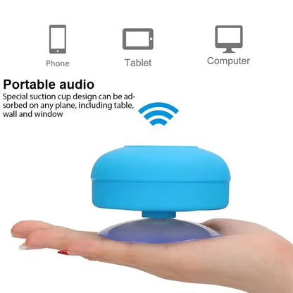 Wireless Bluetooth Waterproof Speaker With Suction Cup Sound For Car, Shower Sound