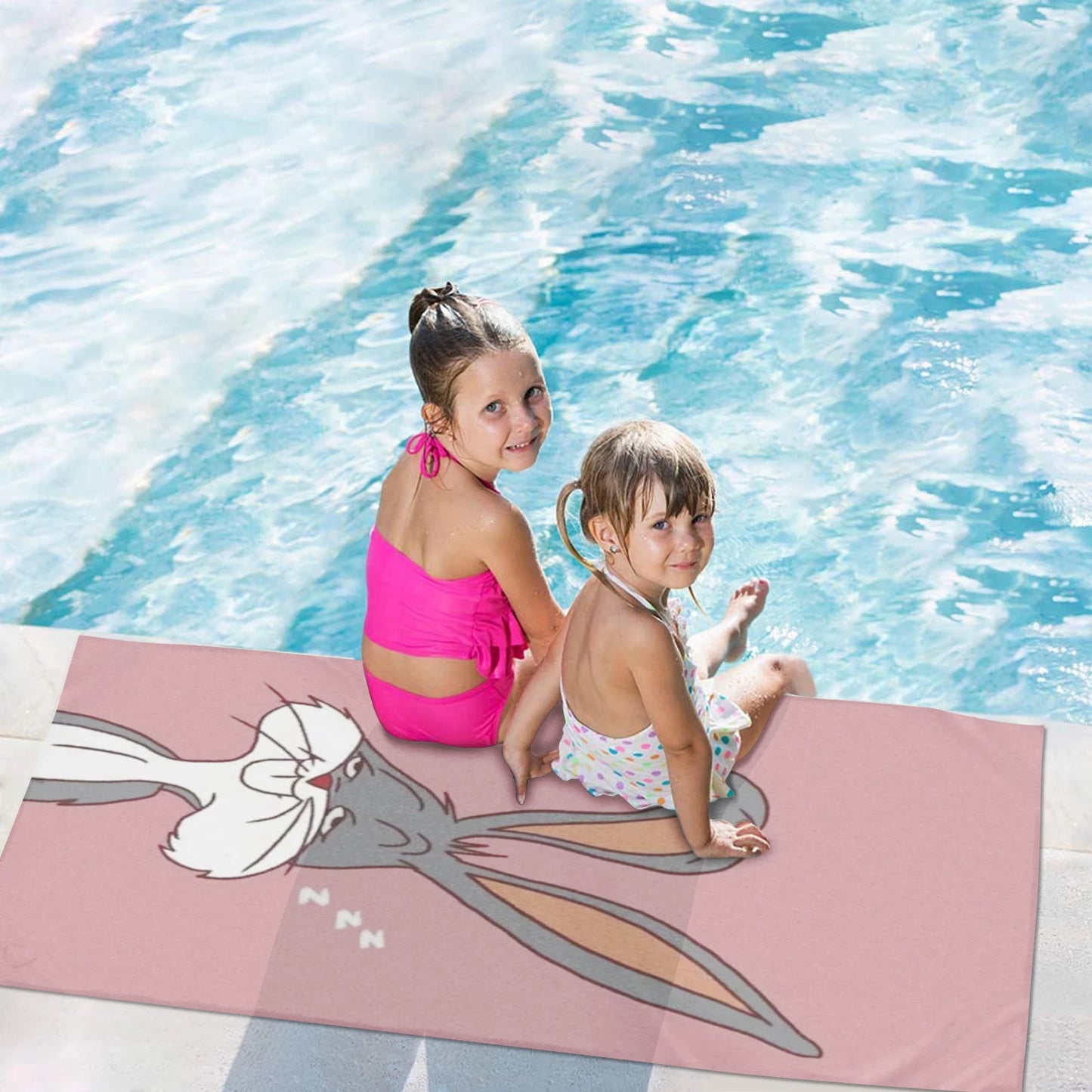 Bunnys Anime Cartoon Beach Towel Baby Bugs Bunny, Hand Shower, Travel Towels, Bathroom, Cute Room Decor, Bath