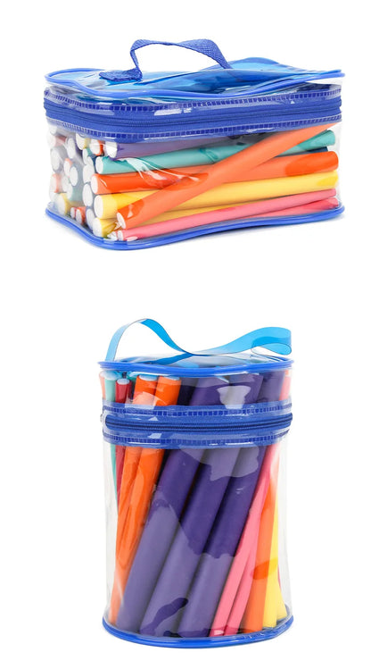 42pcs Flexible Hair Curling Rod Hair Curler Makers Soft Foam Bendy Twist Curls Flexi Rollers Styling Tools Hair Roller No Heat