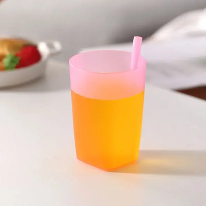Candy Color Sippy Cups Built in Straw Water Practical Large Capacity Straw Cup for Children Kids Creative Water Drinking Mug New