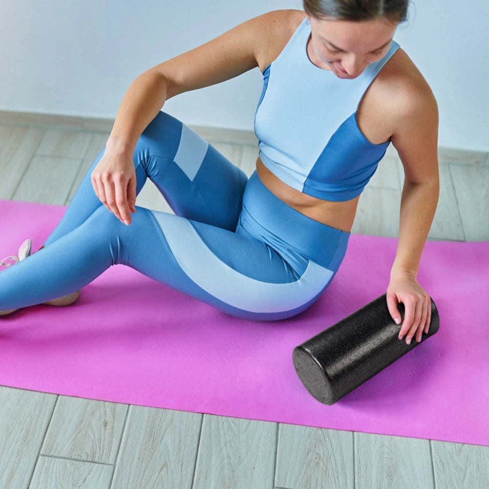 12 Inch Solid Core Back Foam Roller High-Density Round Foam Roller Deep Tissue Massager for Exercise Massage Muscle Recovery