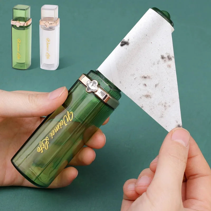 Mini Sticky Roller Tearable Lint Roller Travel Portable Dust Wiper Creative Lipstick Styling Clothes Carpet Cleaning Accessories