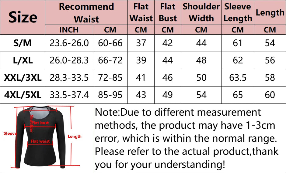 Body Shaper Long Sleeve TOP Sauna Shapers Hot Sweat Sauna Effect T-Shirts Tops Slimming Fitness Shapewear Workout Gym