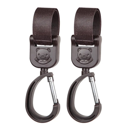 2pcs Baby Pram Hooks Rotate Hanging Bag 360 Degree Cart Organizer Storage Bag Hanger Universal Outdoor Stroller Accessories