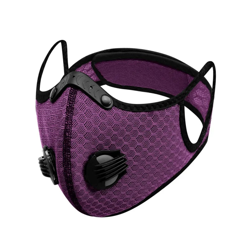 Activated Carbon Outdoor Sports Mask  PM2.5 Anti-Pollution Washable Sports Mask Outdoor Sports Training  Cycling Mask