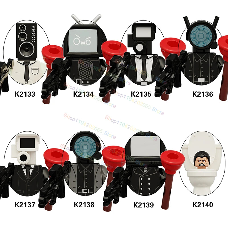 Hot Game Building Blocks Skibidi Toilet Accessories TV Monitor Cameraman Speakman Figures Toys KDL829 KDL826 KDL828