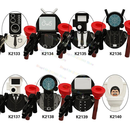 Hot Game Building Blocks Skibidi Toilet Accessories TV Monitor Cameraman Speakman Figures Toys KDL829 KDL826 KDL828