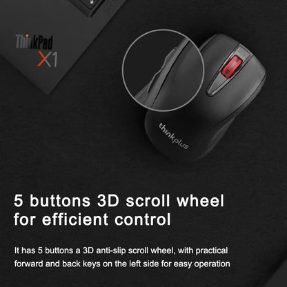 Mouse Lenovo Mouse Black Lenovo Wl200 Pro Rechargeable Light Sound Wireless Mouse