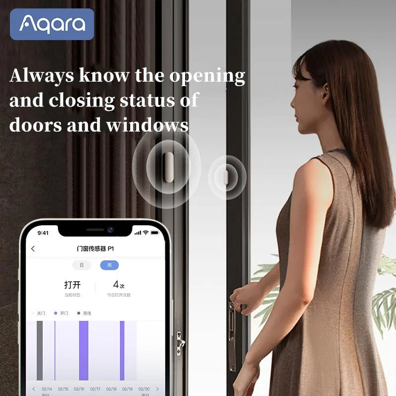 Newest Aqara Door Window Sensor P1 Zigbee 3.0 Remotely View Intelligent Linkage Smart home Devices Work With APP Homekit