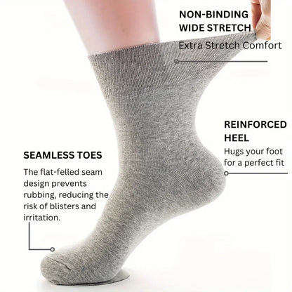 5 Pairs Women'S Non-Binding Diabetic Socks, Comfortable No-Restriction Footwear for Seniors & Pregnant Women, Perfect Gift