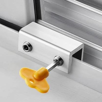 Aluminum Alloy Window Locks Adjustable Childproof Security Clamps Sliding Window Stoppers For Home Safety Anti-Theft Protection