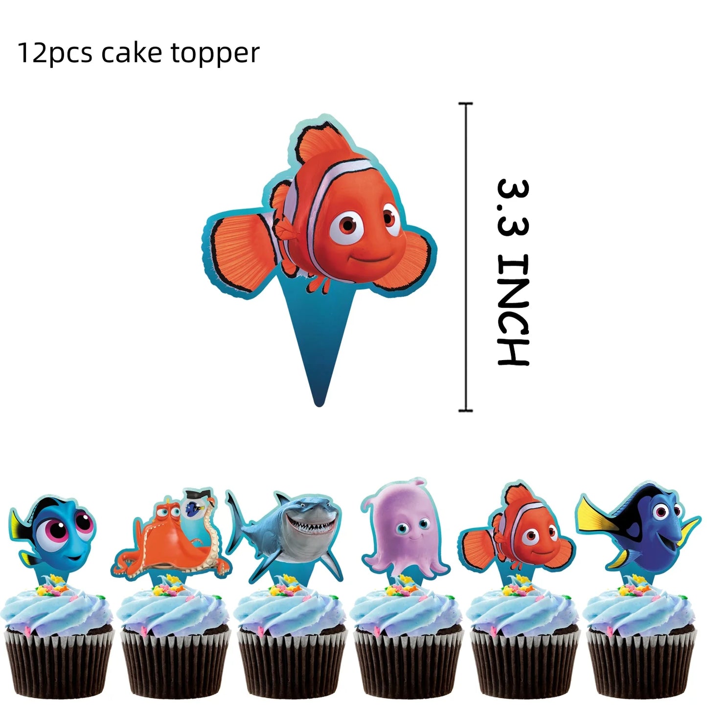 Finding Nemo Birthday Party Decoration Children Party Balloons Disposable Tableware Plates Napkins Cup Tablecloth Party Supplies