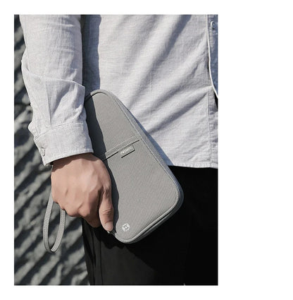 Travel Passport Wallet Organizer Bag with Card Holder Document Case for Family Crossbody Ticket Cash Storage Bag for Abroad Trip