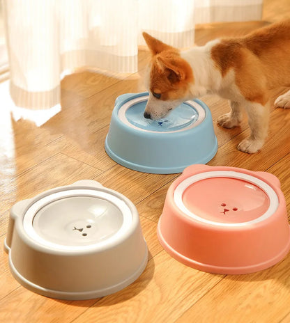 1000ml Anti-splash Dog Drinking Water Bowl Non-Wetting Mouth Floating Pet Bowl for Cats Dogs Puppy Drinking Water Dispenser