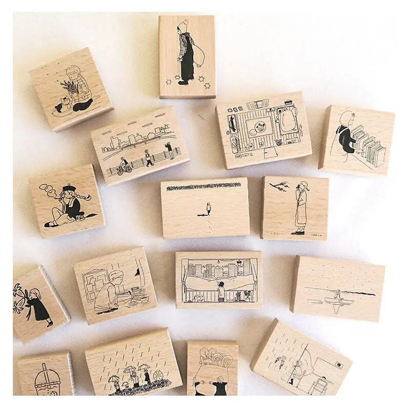 Stamp Scrapbooking  8 Types Scrapbook Journaling Stationary Stamp