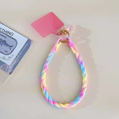 Luminous Bear Silicone Mobile Phone Lanyard Round Soft Ring Mobile Phone Chain Silicone Wrist Anti-loss Mobile Phone Lanyard