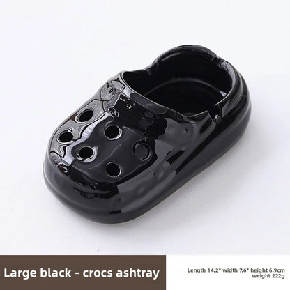 Stylish Ceramic Ashtray for Office Home Living Room Trendy Crocs Design Creative Business Gift