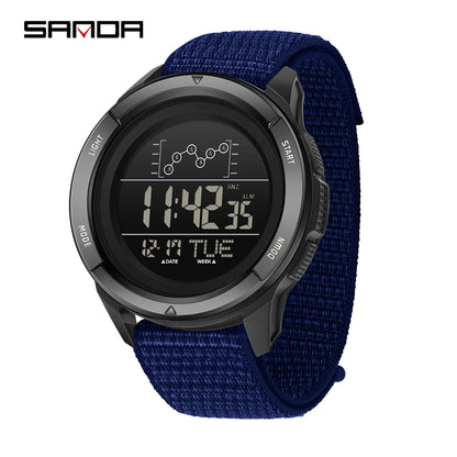 SANDA 2198 Single Monitor Male Student Electronic Watch Multifunctional Waterproof sports Student Electronic Watch 2025