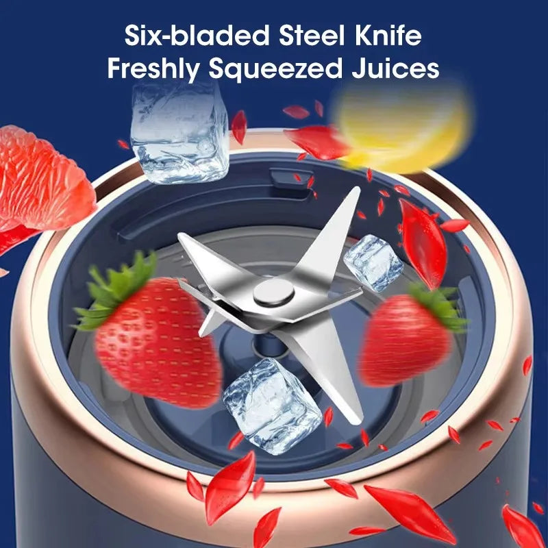 Portable Fruit Juicer Electric Juicer Blender Mini Juicer Cup USB Rechargeable Juice Blenders Fruit Mixer Wireless Juicer Bottle