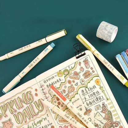 24colors/set Calligraphy Art Marker Pens Brush Pen Art Marker Craft Supplies Art Writing Office School Supplies Stationery