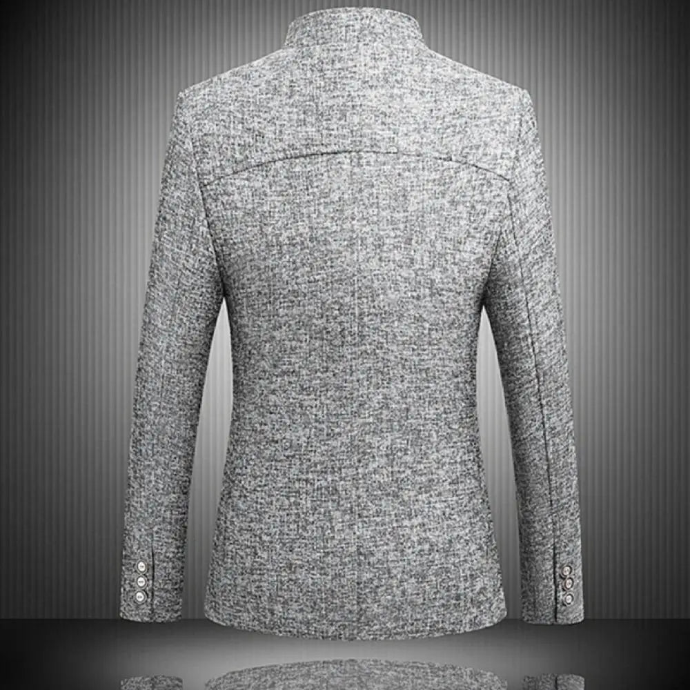 Men Suit Coat Luxury Men Business Casual Solid Color Suit Jacket Oversize Coats Male Stand Collar Single breasted Blazer