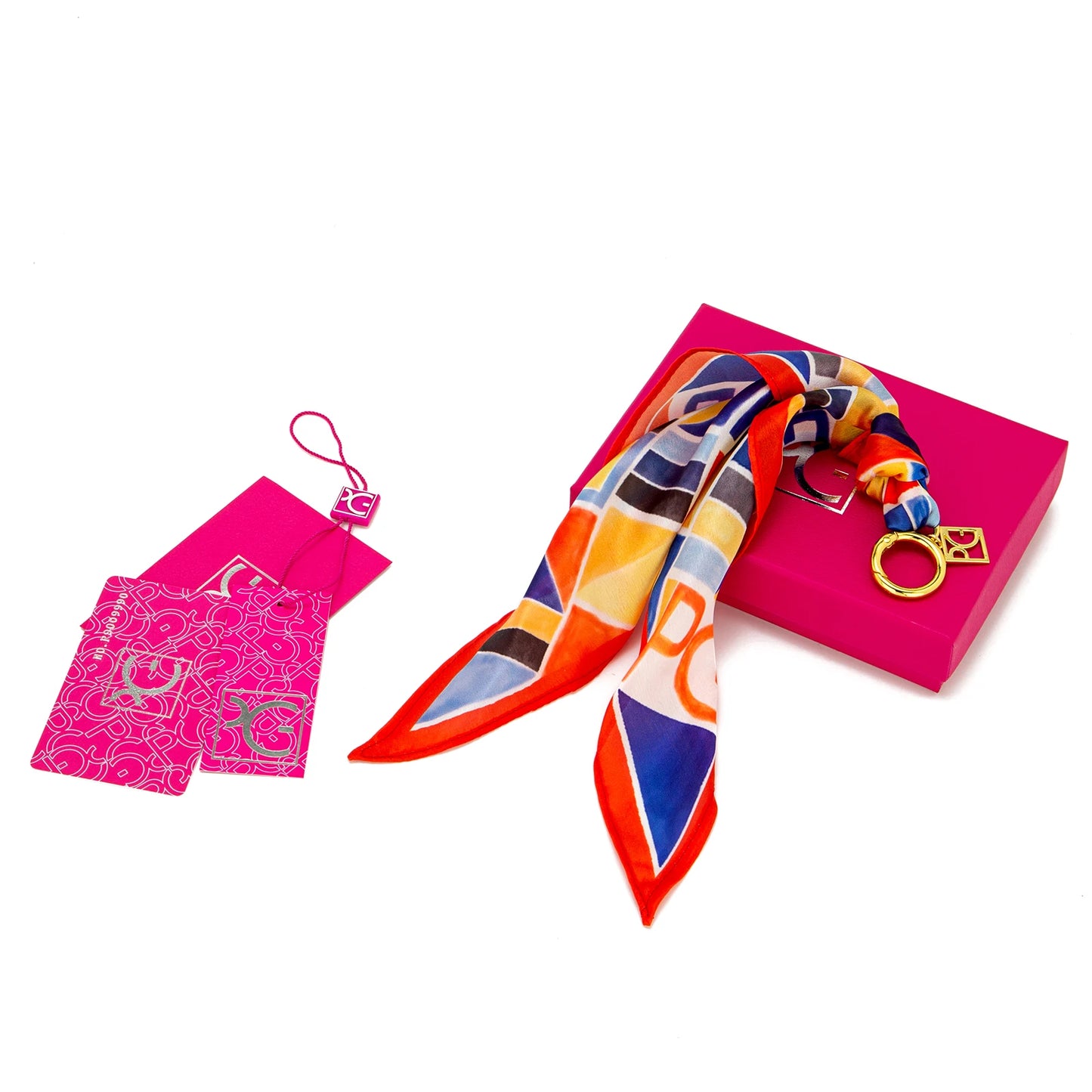 PG Women's Silk Scarf Accessories Temperament Pendant Luggage Accessories Fashionable Street Multi-style Luggage Accessories