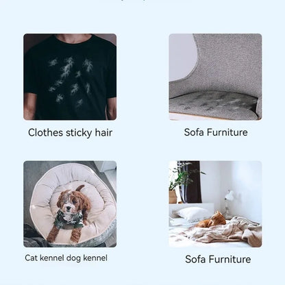 Portability Roller Pet Hair Remover 2-Way Reusable Lint Brush Plastics Furniture Dog and Cat Surface Hair Removal Tool