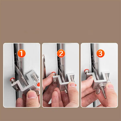 Portable Door Lock, Double Nut, Lock Adjustment, Reinforced Body, Door Lock, Hotel, Home Hardware Accessories
