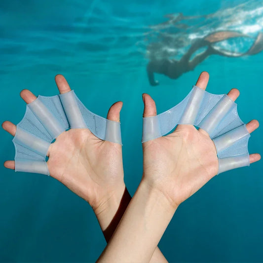 Swimming Flip Board Training Gloves Freestyle Rowing Sailor's Palm Silicone Pad Palm Duck Palm Fingertips Diving Equipment