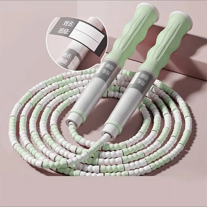 2.8M Exercise Rope Jump Rope Bamboo PVC Beginner Adult Child Soft Beaded No Tangle Segmented Fitness Skipping Cable Workout