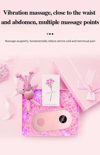 Electric Warm Uterine Cramp Massager Vibrator Heating for Menstrual Relief  Waist Massager Belt Care Waist Stomach for Women