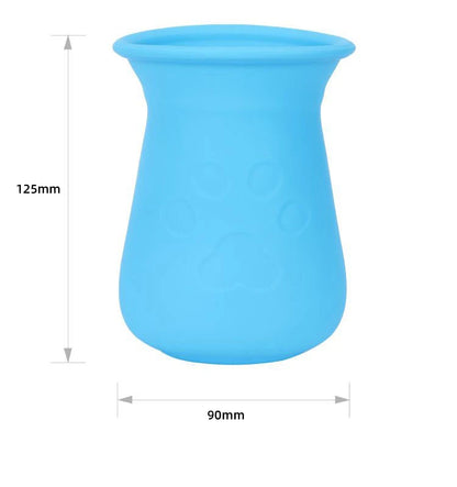 Tbelix Dog Paw Cleaner Cup Soft Silicone Foot Clean Brush Portable Pet Dogs Dirty Foot Wash Foot Cleaning Bucket Foot Wash Tools