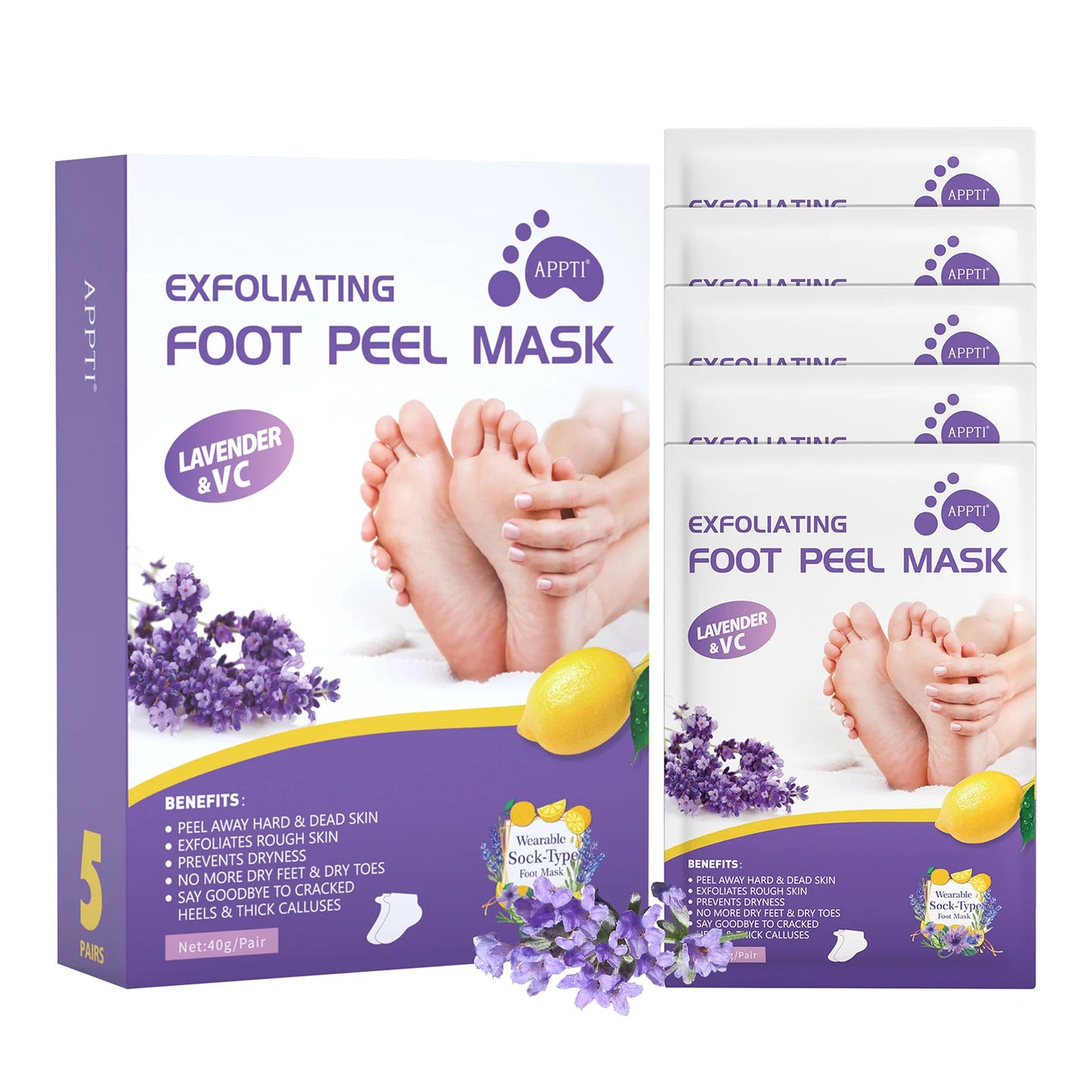 2-10pair Exfoliating Foot Mask Foot Care Tools For Remove Dead Skin Calluses Heel Crack Repair Pedicure Socks Foot Skin Care