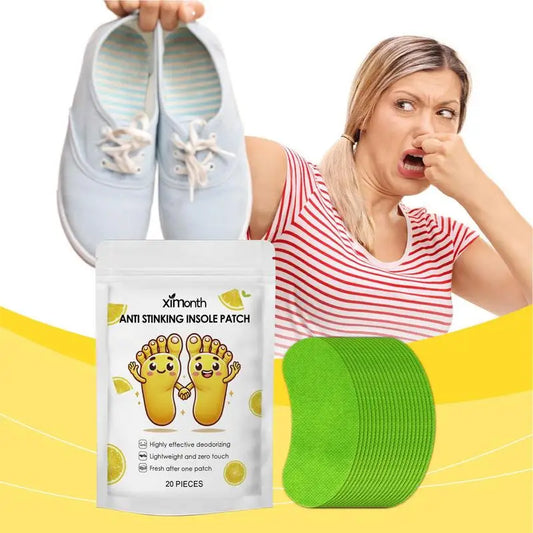 Shoes Smell Remover Patch Insole Patches Odor Removal Patch 20 Pcs Shoes Odor Eliminator Long-Lasting Sneaker Deodorizer Smell