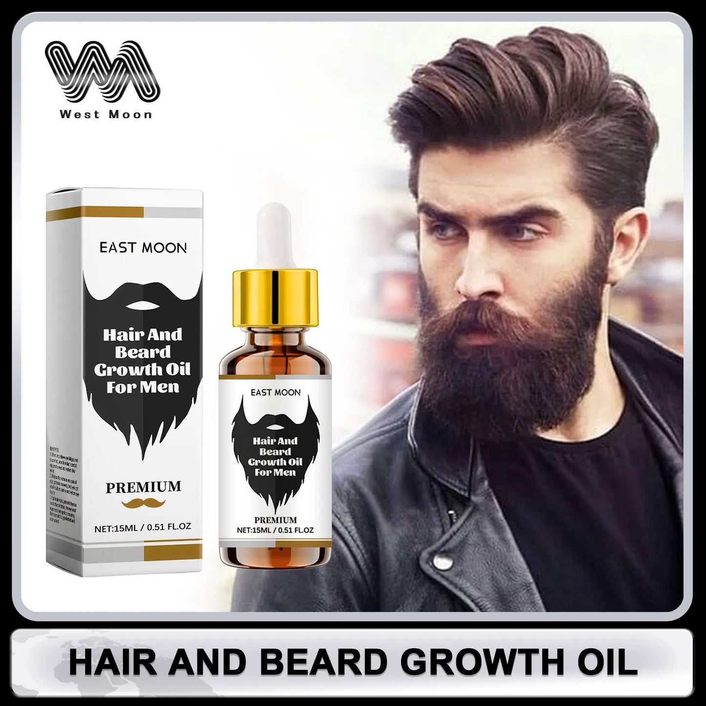 Hair Growth Serum for Men Regrowth Beard Nourish Hair Roots Essence Prevent Thinning Hair Loss Anti Frizz Damaged Massage Liquid