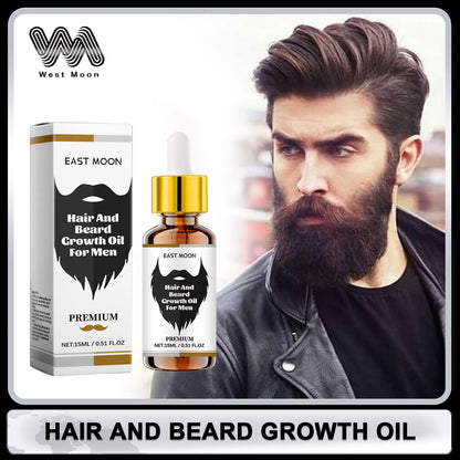 Hair Growth Serum for Men Regrowth Beard Nourish Hair Roots Essence Prevent Thinning Hair Loss Anti Frizz Damaged Massage Liquid